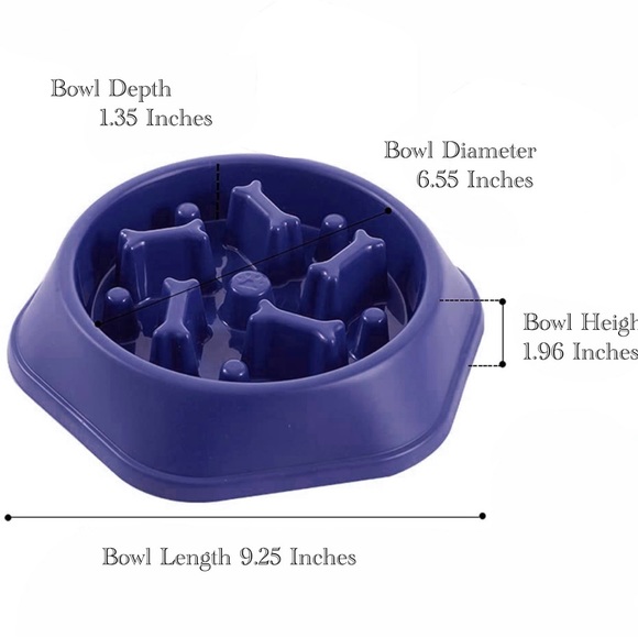 Slow Feeder Dog Bowl for Small and Medium Size Dogs - Purple - Picture 4 of 4